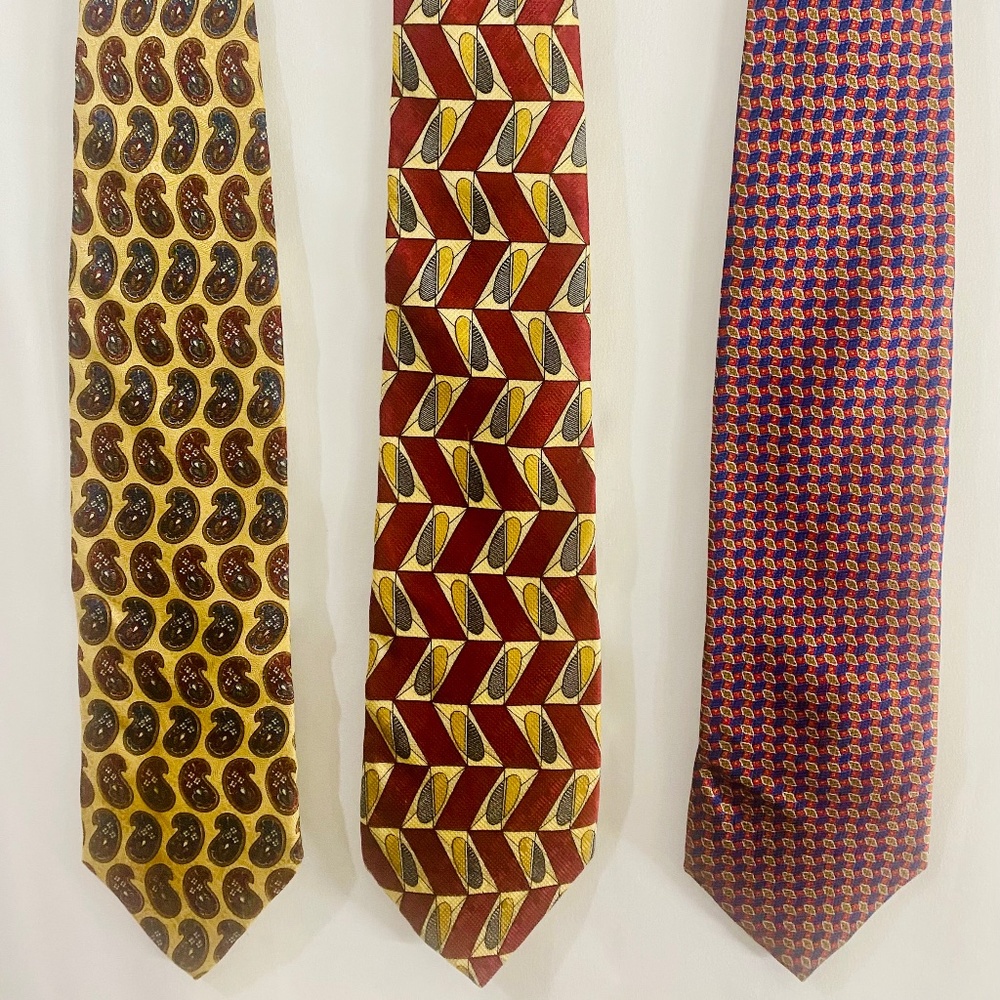 Three 100% Silk Ties Savile Row, Albert Nipon, Madison & Rhodes